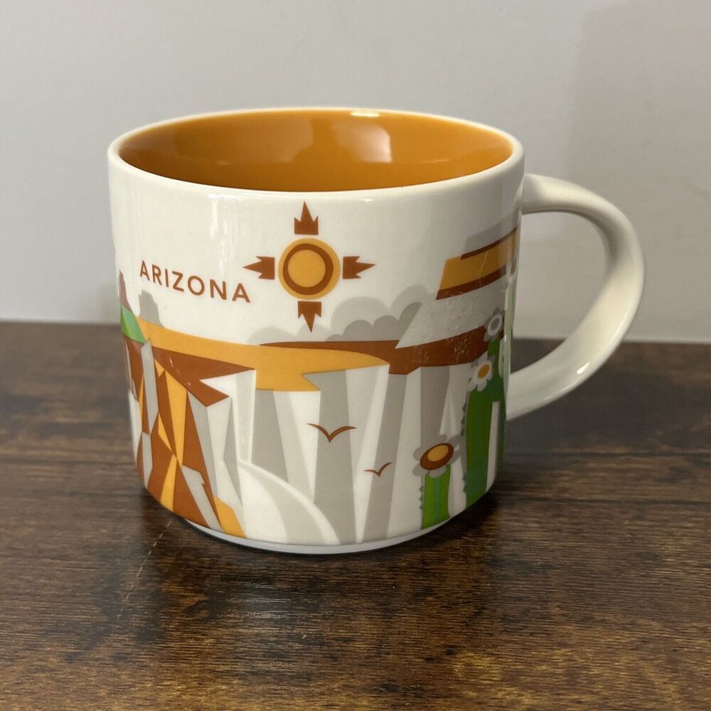 2013 STARBUCKS You Are Here Series ARIZONA Coffee/Tea Mug/Cup 14 oz,‎ CACTUS